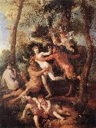 POUSSIN, Nicolas Pan and Syrinx fh oil painting on canvas